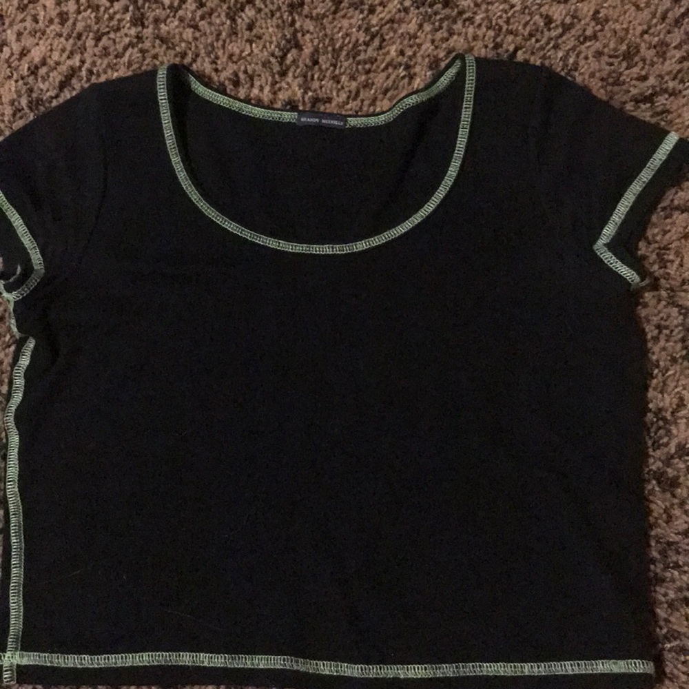 Brandy Melville black/green top
